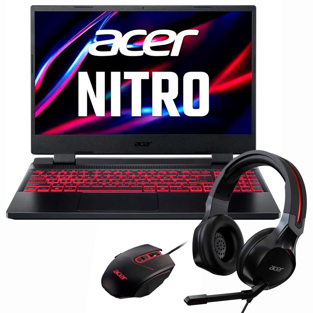 Notebook Gamer Acer Nitro 5 AN515-58-73RS Intel Core i7 12650H Tela Full HD 15.6" / 16GB de RAM / 512GB SSD / GeForce RTX4050 6GB